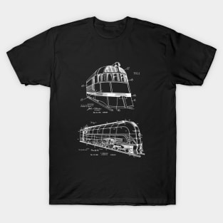 Railway Locomotive Train Gift US Patents T-Shirt